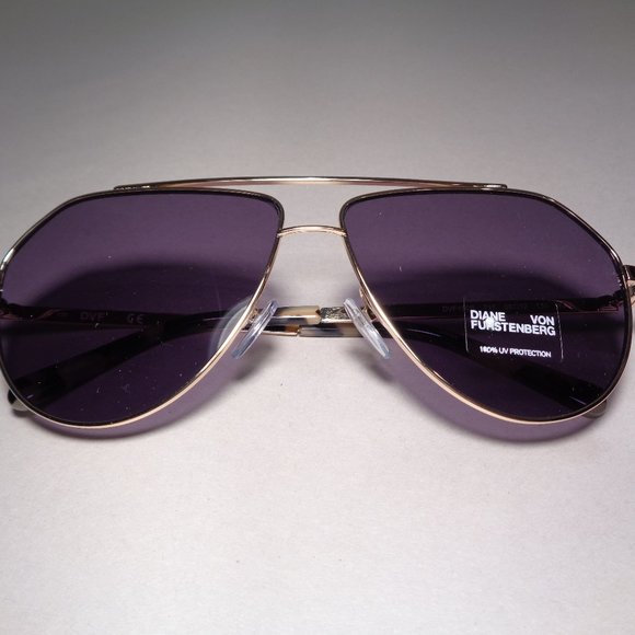 Diane von Furstenberg ARIA Gold New Sunglasses